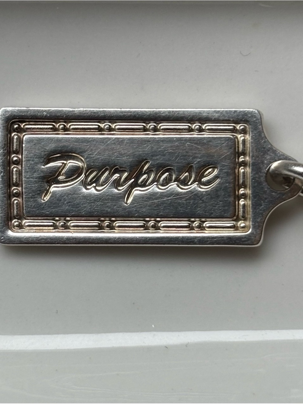 Engraved Silver Pendant Charm